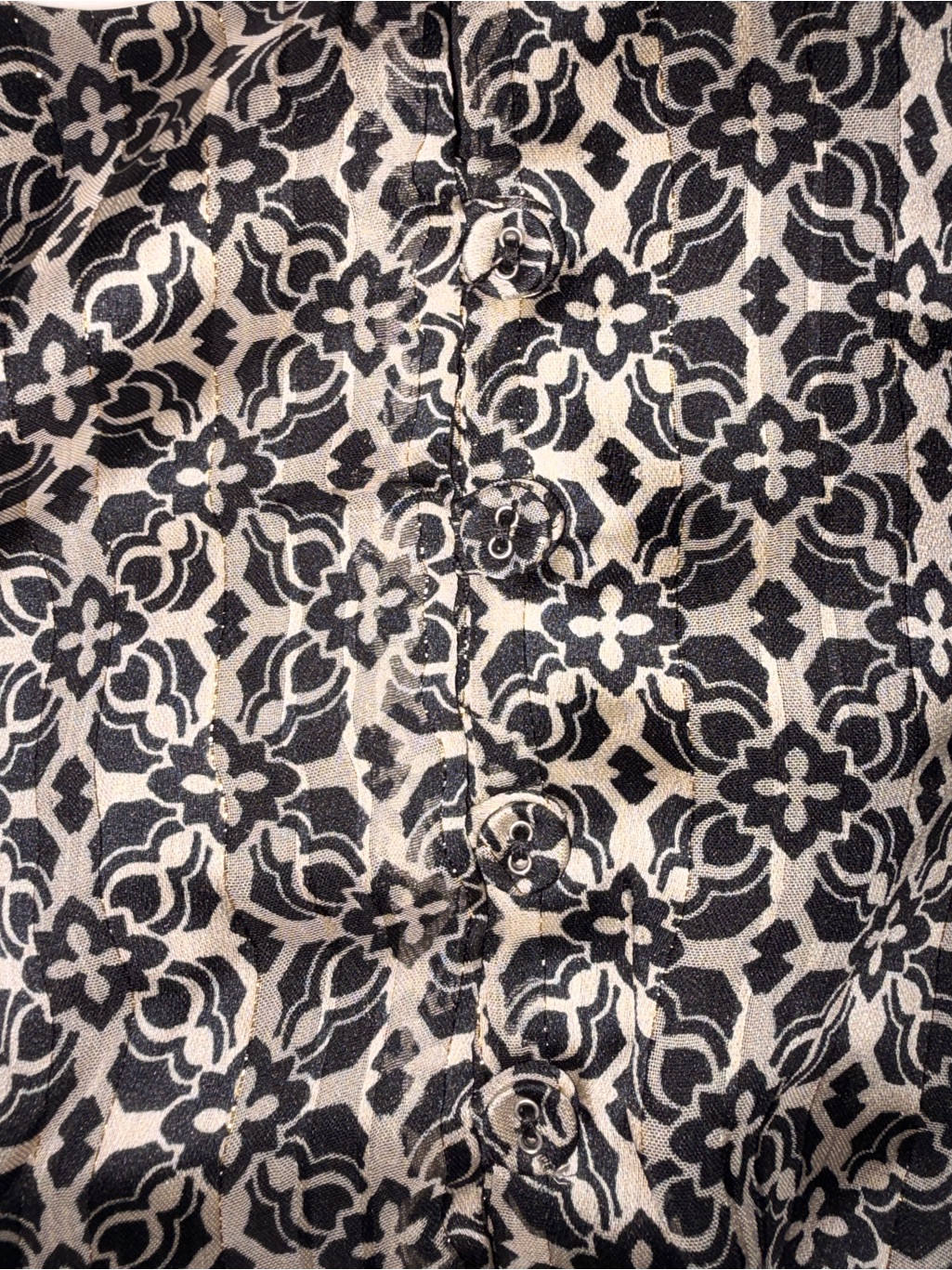 Nwt Lost + Wander Black And White Printed Long-Sleeve Mini Dress — image 6 of 8